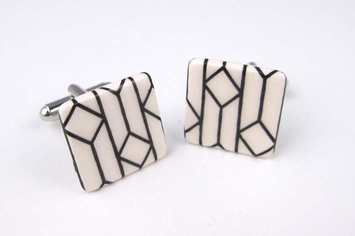 Hever Castle Leaded lights cufflinks2